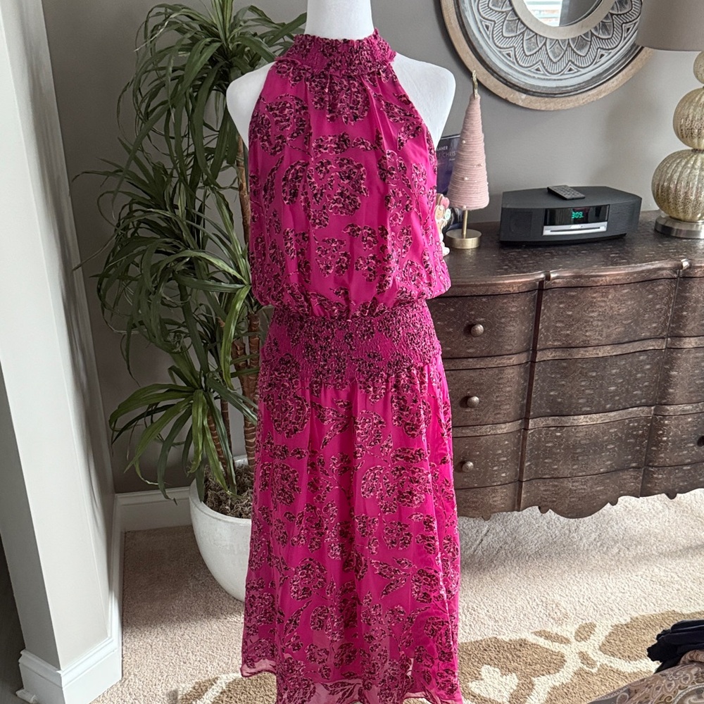 White House Black Market halter full length dress